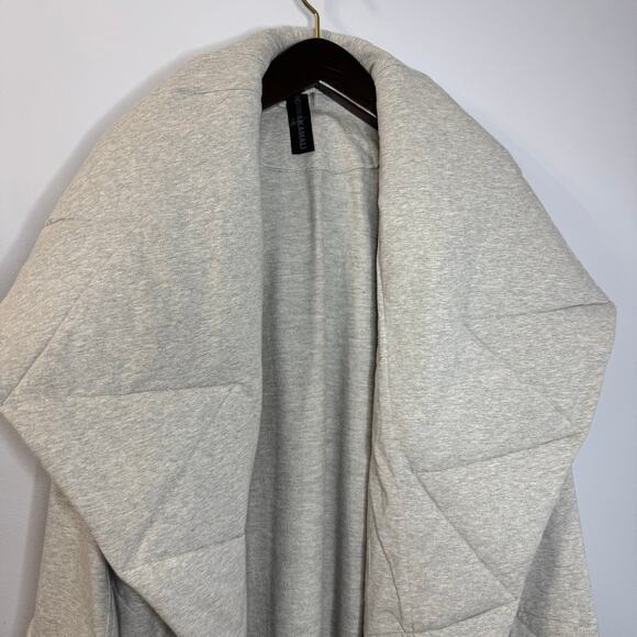 Norma Kamali Quilted Shawl Collar Coat Relax Grey Relax Oversized Women's XS - Picture 7 of 13